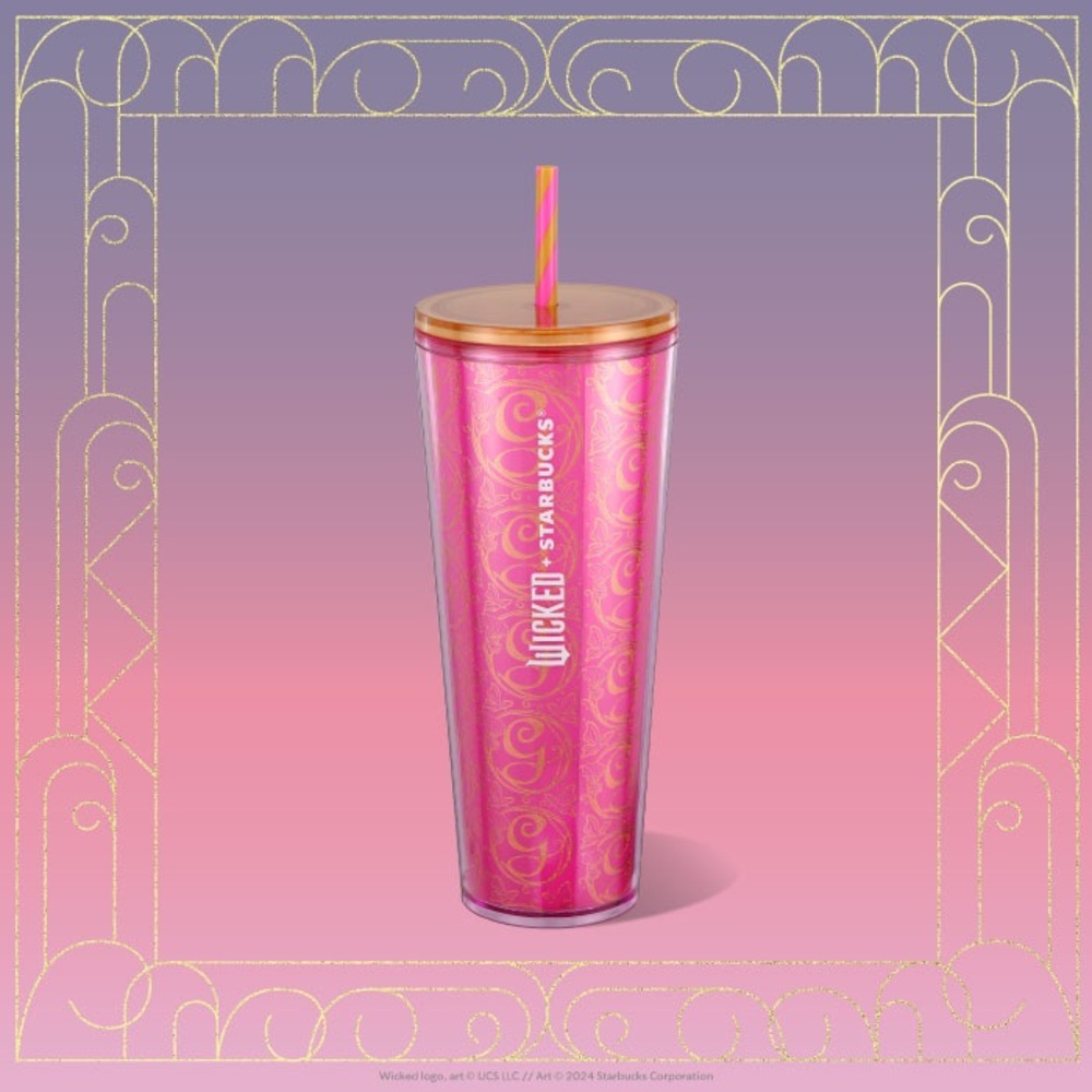 Wicked x Starbucks Pink Glitter Cold Cup 24oz